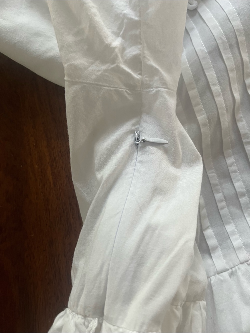 ELOQUII White Cotton Eyelet Midi Dress | Pintuck Shirt Dress | Size 20 - Picture 8 of 11